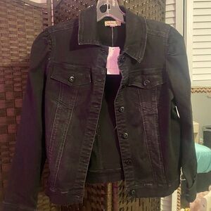 Women’s Black denim jacket. Size S. New with tags